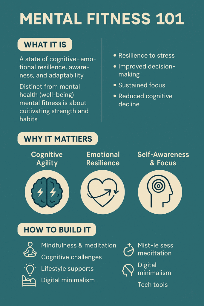 Mental fitness 101 infographic