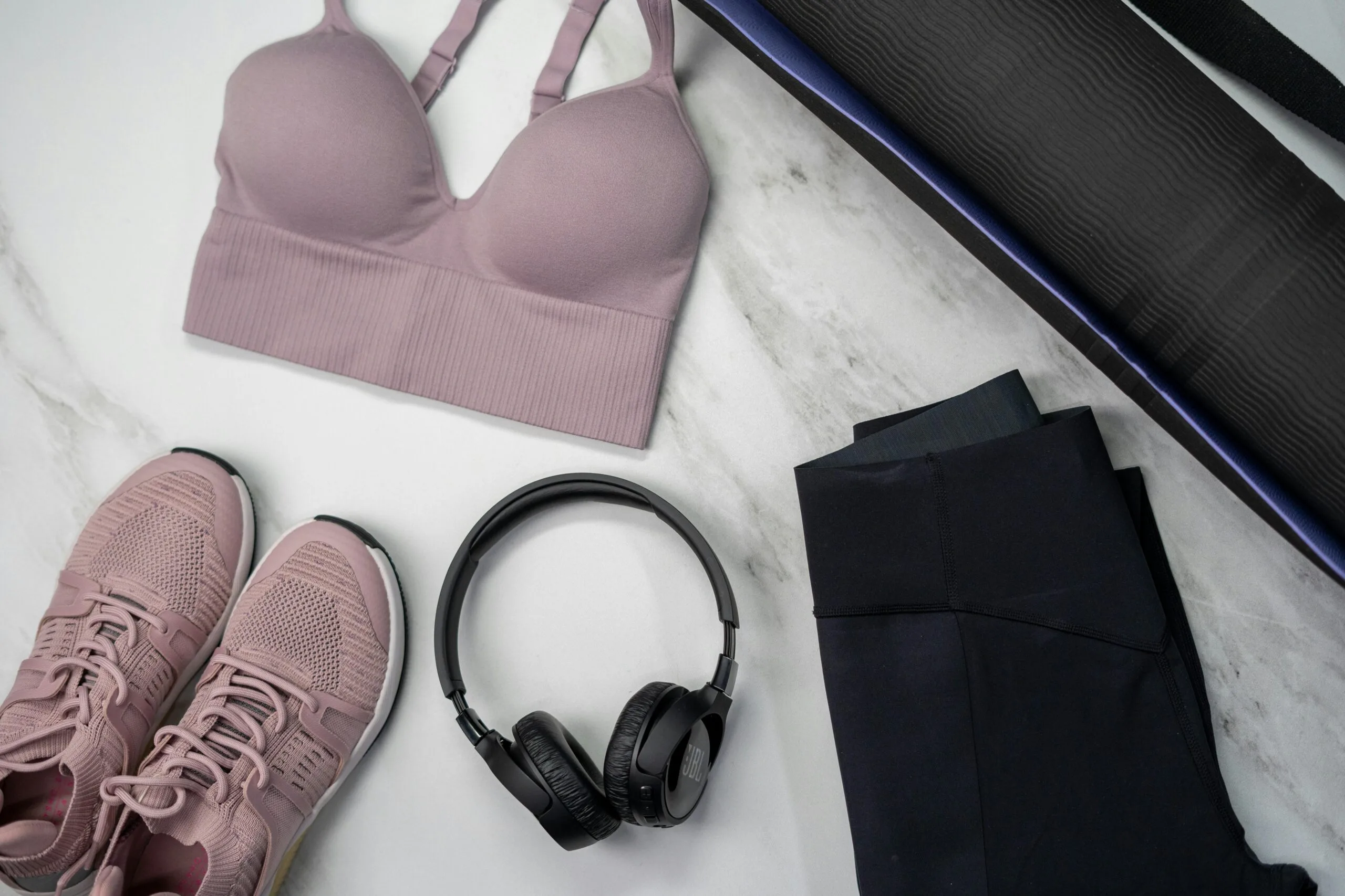 a pair of sneakers and a garment