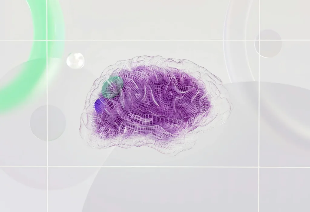 Four Components of Mental Fitness image of a brain